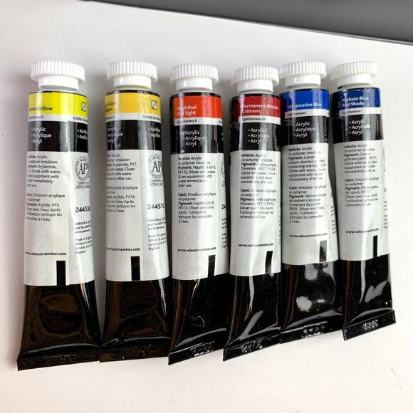 Vintage Winsor&Newton Artists' Acrylic Tube Set, 12 x 20ml tubes - Picture 4 of 7